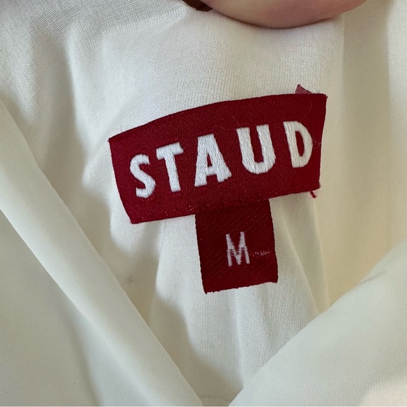 STAUD Waterfall Maxi White Dress SZ M - Picture 5 of 7